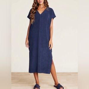 NEW Barefoot Dreams Indigo Blue Beach Dress Cozy Terry Size Large BDWBC21021